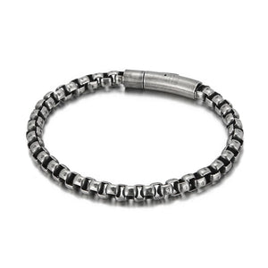 6mm Link Chain Bracelet for Men Stainless Steel Luxury Man Accessories