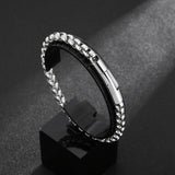 6mm Link Chain Bracelet for Men Stainless Steel Luxury Man Accessories