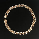 6mm Unisex Rose 585 Classic Couple Chain Bracelet Jewelry