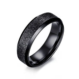 6mm Matte Stainless Steel Rings for Women - Wedding Jewelry