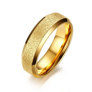6mm Matte Stainless Steel Rings for Women - Wedding Jewelry