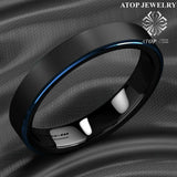 6mm Tungsten Carbide Wedding Band Brushed Stripe