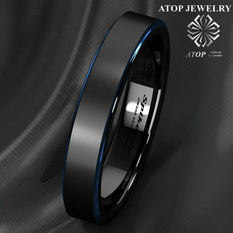 6mm Tungsten Carbide Wedding Band Brushed Stripe