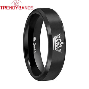 6mm Tungsten Carbide Rings Laser Engraved Matte Finish