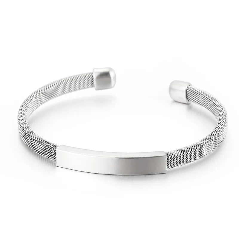 6mm Mesh Stainless Steel Men's Bangles Party Accessories