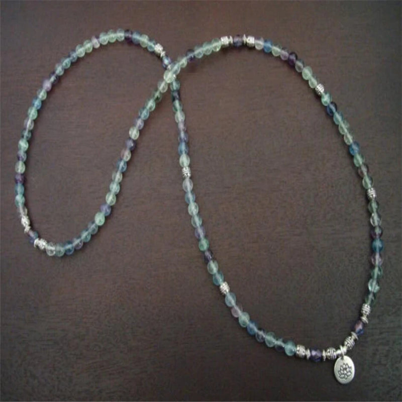6mm Multi-color Crystal Gemstone Bracelet 108 Beads Pendant Reiki Unisex Pray