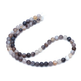 6mm Natural Agate Stone Beads, Lace Agate, 15.5 Inch Strands