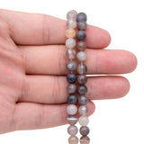 6mm Natural Agate Stone Beads, Lace Agate, 15.5 Inch Strands