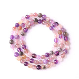 6mm Auralite 23 Bracelet Red Purple Beads Three Laps Gemstone AAAAA