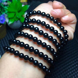 Natural Tourmaline Bracelet Healing Crystal Three Laps Round Beads