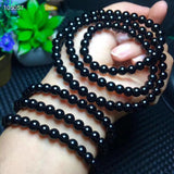 Natural Tourmaline Bracelet Healing Crystal Three Laps Round Beads