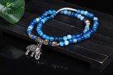 6mm Agate Beads Bracelet Woman's Vintage Fine Multi-layer Jewelry