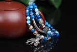 6mm Agate Beads Bracelet Woman's Vintage Fine Multi-layer Jewelry