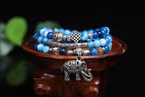 6mm Agate Beads Bracelet Woman's Vintage Fine Multi-layer Jewelry