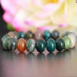 6mm Green Blood Gemstone Beads Bracelet for Healing Mental Health