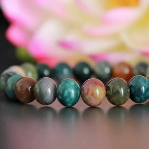 6mm Green Blood Gemstone Beads Bracelet for Healing Mental Health