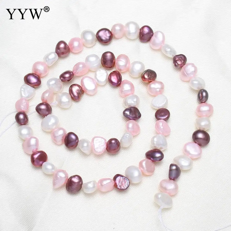 6mm Natural Baroque Freshwater Pearl Beads Jewelry Making DIY Loose Beads