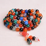 6mm Colorful Jade Bracelet Women Fine Jewelry Colored Jades Round Beads