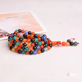6mm Colorful Jade Bracelet Women Fine Jewelry Colored Jades Round Beads