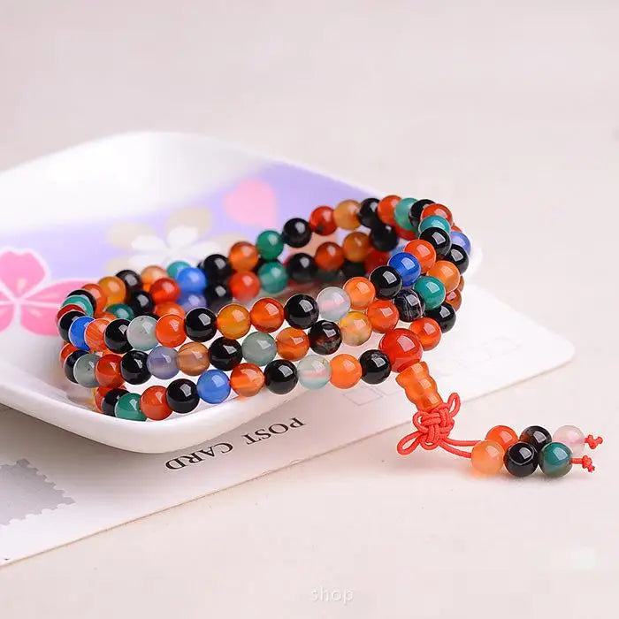 6mm Colorful Jade Bracelet Women Fine Jewelry Colored Jades Round Beads