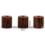 6mm Natural Ebony Chicken Wing Wood Bucket Shape Beads for Jewelry Making