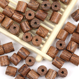6mm Natural Ebony Chicken Wing Wood Bucket Shape Beads for Jewelry Making