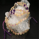 6mm Natural Golden Calcite 108 Beads Tassels Necklace