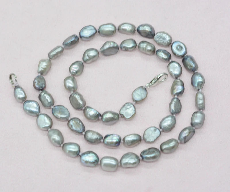 6mm Gray Tahiti Pearl Necklace 45CM