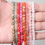 6mm Natural Heart Shape Stone Beads for Jewelry Making DIY