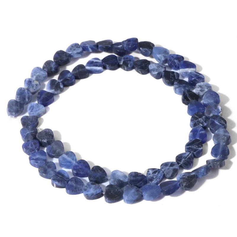 6mm Natural Heart Shape Stone Beads for Jewelry Making DIY