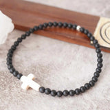 6mm Howlite Agate Gemstone Beads Bracelet Bohemia Mental Gift