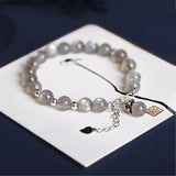 6mm Labradorite Adjustable Bracelet Blu-ray Ice Crystal