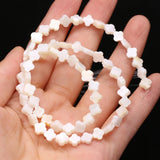 6mm Mother-of-pearl Shell Beads Four Leaf Clover Loose Bead
