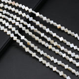 6mm Mother-of-pearl Shell Beads Four Leaf Clover Loose Bead