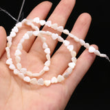 6mm Natural Mother-of-pearl Shell Beads Heart Shape Loose Hole Bead