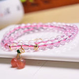 6mm Pink Rose Quartz Bracelet Natural Gemstone Strand Jewelry