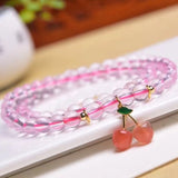 6mm Pink Rose Quartz Bracelet Natural Gemstone Strand Jewelry