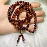 6mm Red Tiger Eye Pendant Bracelet Bless Wristband