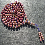 6mm Rhodochrosite Tassel Necklace Knotted Wristband Reiki Healing