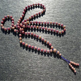 6mm Rhodochrosite Tassel Necklace Knotted Wristband Reiki Healing