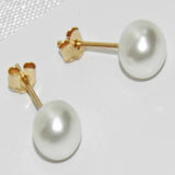 6mm South Sea Pearl 14K Earrings Gift for Women