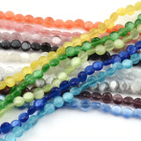 6mm Cat Eye Stone Spacer Beads Jewelry Making DIY Bracelet Accessory