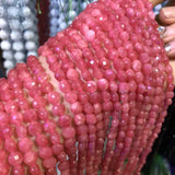6mm Rhodochrosite Faceted Stone Beads for Jewelry Making