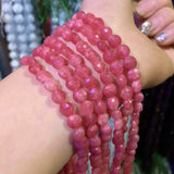 6mm Rhodochrosite Faceted Stone Beads for Jewelry Making