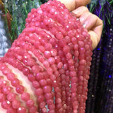 6mm Rhodochrosite Faceted Stone Beads for Jewelry Making
