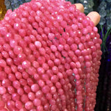 6mm Rhodochrosite Faceted Stone Beads for Jewelry Making