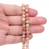 6mm Natural Sunstone Smooth Round Gemstone Beads
