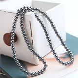 6mm Natural Terahertz Wave Bracelet 3 Laps Strands Jewelry