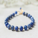 6mm Sodalite Beads 14K Fill Bracelet Seven Chakras Dark Matter Chain Taseel