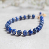 6mm Sodalite Beads 14K Fill Bracelet Seven Chakras Dark Matter Chain Taseel